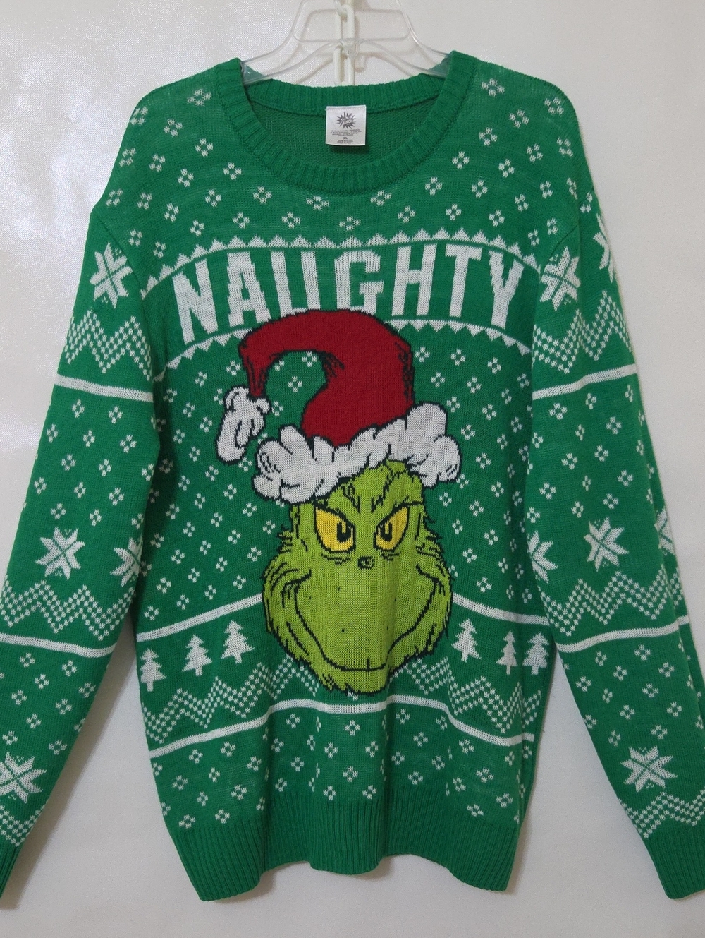 Dr. Seuss The Grinch Men's Christmas 'Naughty' Holiday Sweater - Size XL